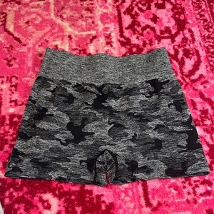 Camo workout shorts